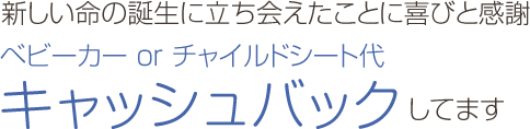 新しい命の誕生に立ち会えたことに喜びと感謝｜ベビーカー or チャイルドシート代キャッシュバックしてます